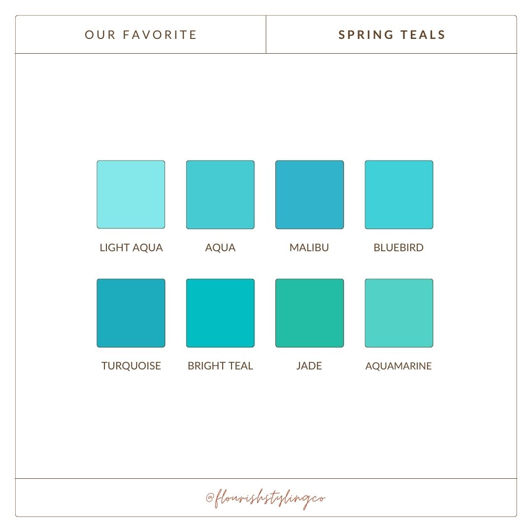 Our Favorite Teals & Blue-Greens For Each Season - flourishstyling.co